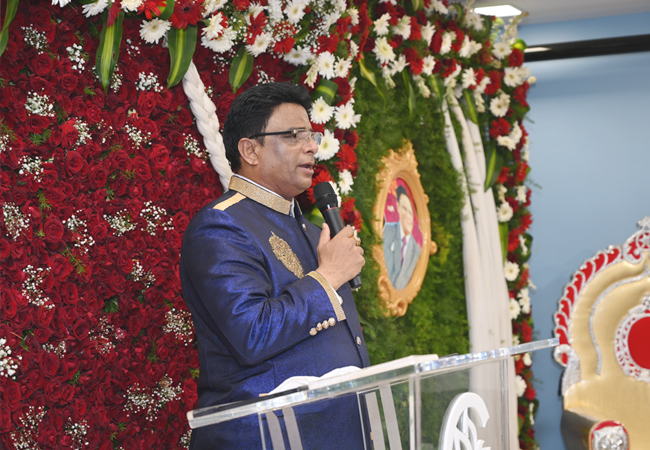 Bro Andrew Richard celebrates his 60th Birthday with grandneur amidst a large number of devotees here on Sunday, 16th, 2023, at Grace Ministry Prayer Centre Budigere in Bangalore with a myriad of wishes.